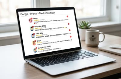 多言語の未読口コミが溜まっている画面