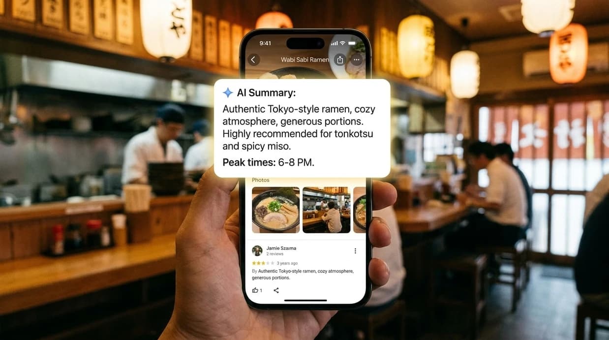 Googleマップ「AI要約」2ヶ月検証 — 選ばれる店と消える店の分岐点
